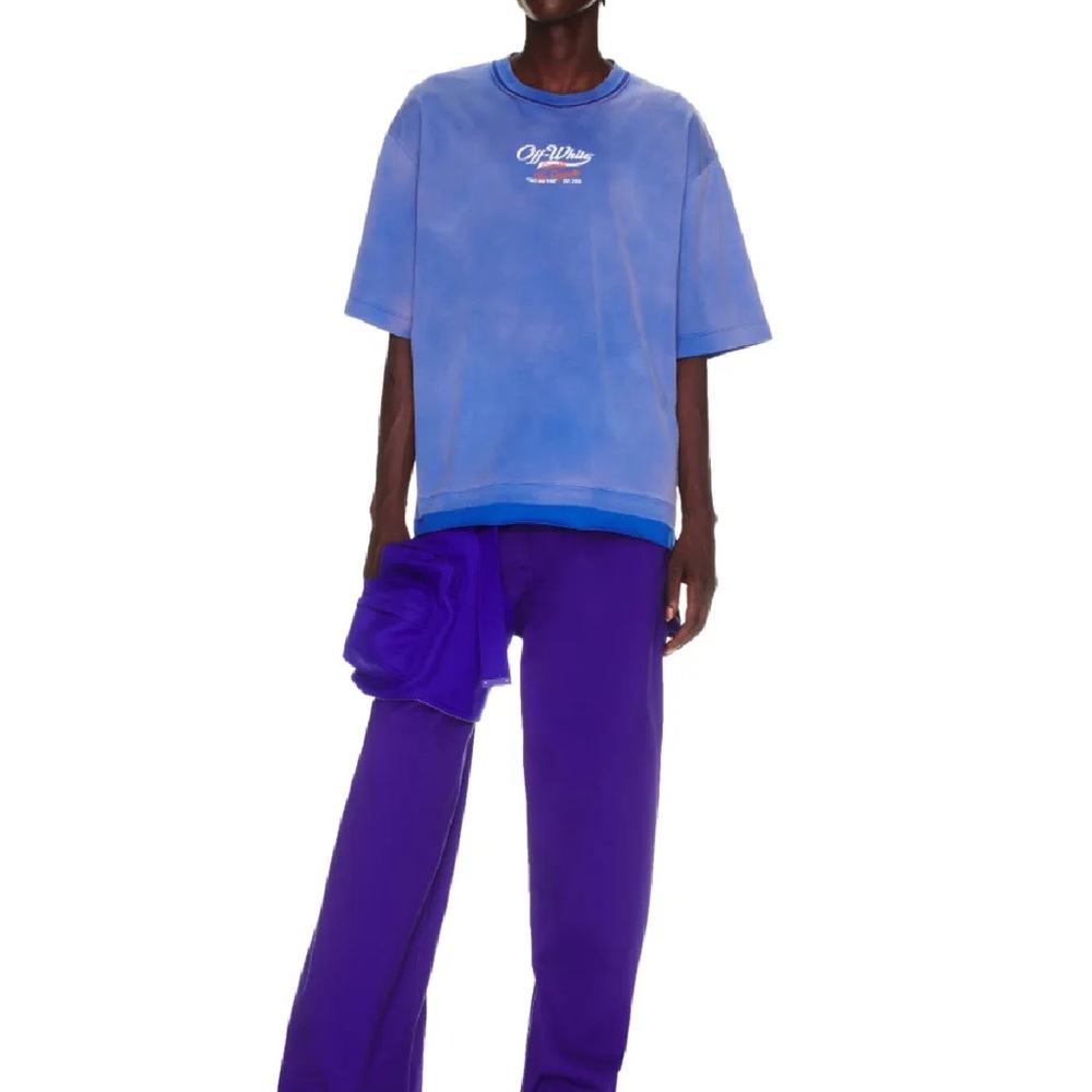 Off White Wave Off Raw Skate S/S Tee, size L